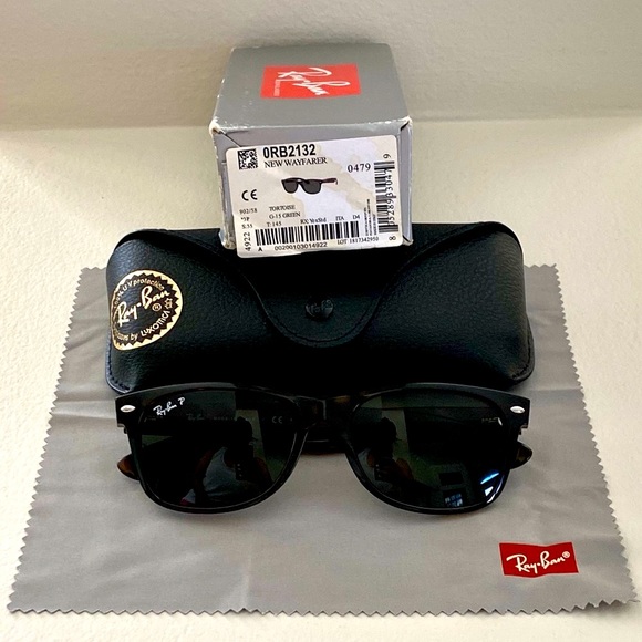 Ray Ban New Wayfarer Polarized Unisex Tortoise Authentic (Brand New) - Picture 11 of 11